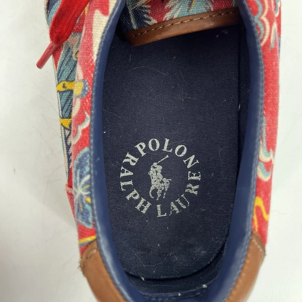 Polo Ralph Lauren Hoffman Fabric Thorton Canvas Boat Sneaker Hawaii Lace Up 10.5